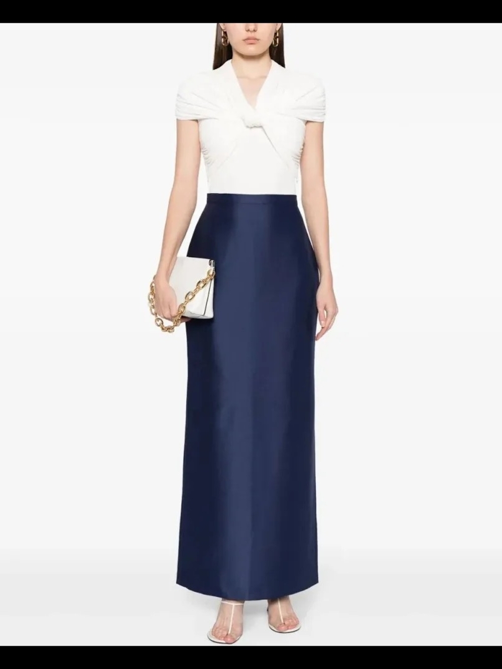 Sachin + Babi Navy Isolde Maxi Skirt with High Waist